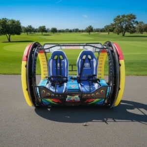 Factory Custom Amusement Park Entertainment Double Players Rolling Car 360 Degree Rolling Swing Car