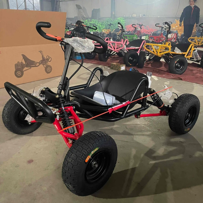 Factory Direct 90cc Two stroke Gas powered Kart 4 6inch Tires Suitable for Children and Adults All Terrain Off Road Racing Kart