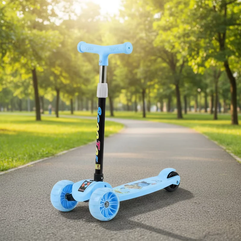 Factory Direct Children's Scooter Export Quantity Scooter Outdoor Riding Adjustable Height Folding Children's Scooter