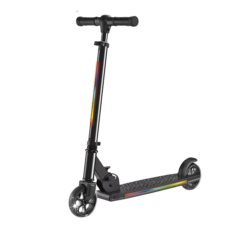 Factory Direct Kick Scooters Light up 2 Big Wheels Portable Folding Lightweight Children Foot Scooter for Kids