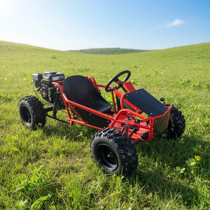 Factory Direct New 212CC Gas Pedal Go Kart All Terrain Beach Drifting Bike Four Stroke Engine Speed for Outdoor Adventures