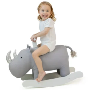 Factory Direct Rhinoceros Rocking Horse Boy’S Toy Gift Safety Anti Tip Over Balance Toy