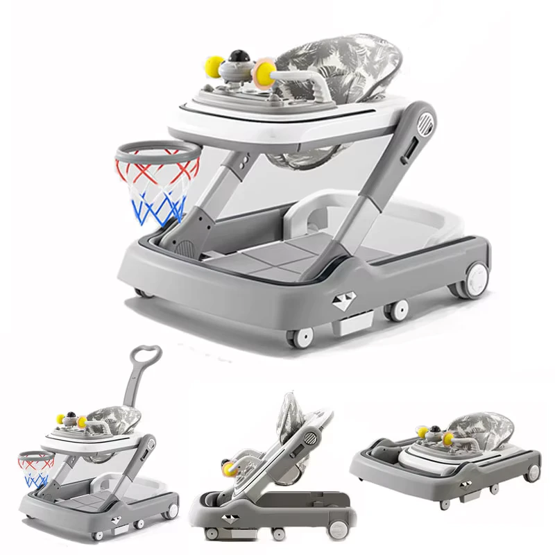 Factory Direct Sales High Quality Baby Walker 3 in 1 with Music Lighting Toy Walker Cart Dining Chair Kids Walker