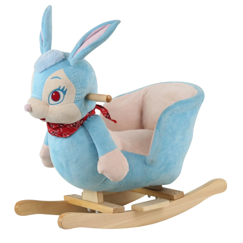 Factory Direct Sales Kids Ride on Toys Plush Rocking Animals Chair Toys Rabbit Rocking Chair