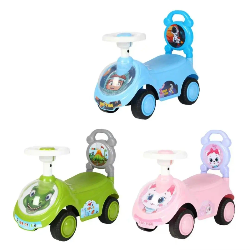 Factory Direct Sales Ride on Push Car for Toddlers Foot to Floor Ride on Fire Truck Toy for Kids Boys Girls 1 3 With Four Wheels