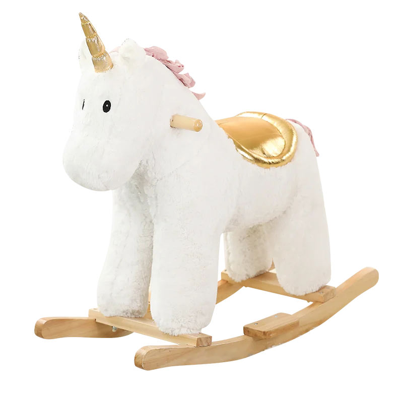 Factory Direct Sales Unicorn Style Animal Plush Rocking Horse