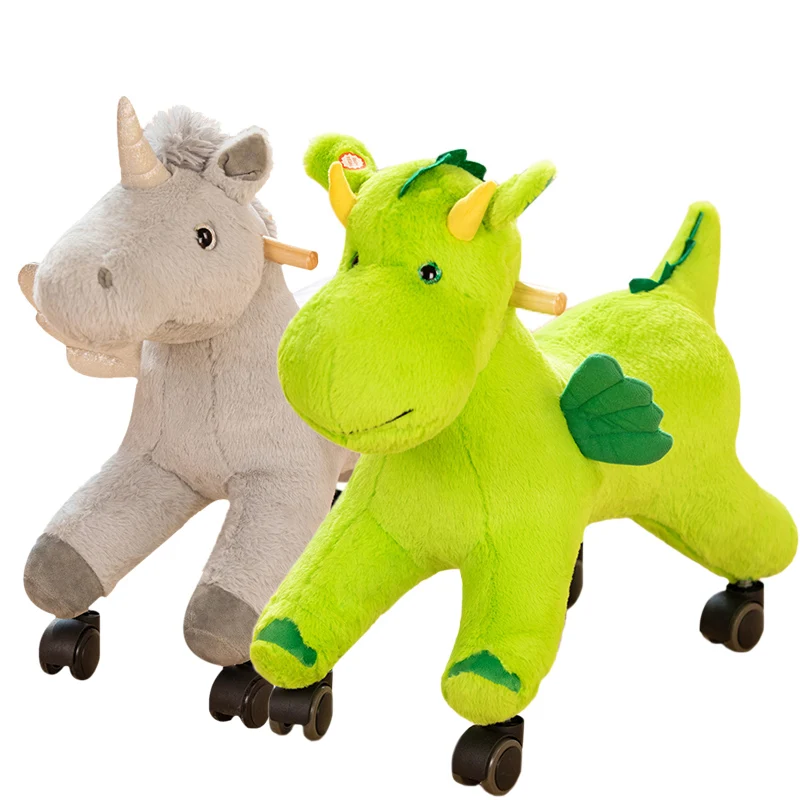 Factory Direct Sales of Sliding Horse Plush Toy unicorn Sliding Horse Dinosaur Rocking Horse