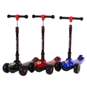 Factory Direct Supply 3-Wheel Electronic Kick Scooter for Kids Foldable Plastic Material Outdoor