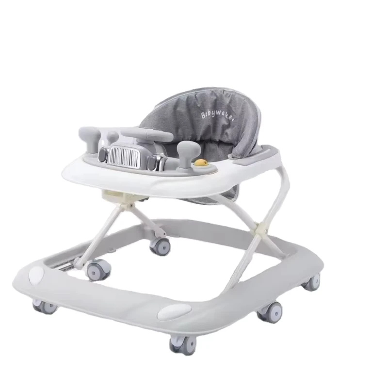 Factory Direct Supply Baby Walker with Removable Plate One Touch Folding Feature Unisex for Baby Boys and Girls