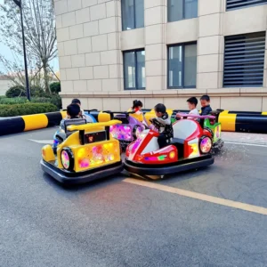 Factory Double Kids Remote Control Electric Kart Outdoor Kids Bubble blowing Bumper Cars with Drift Function and Lights