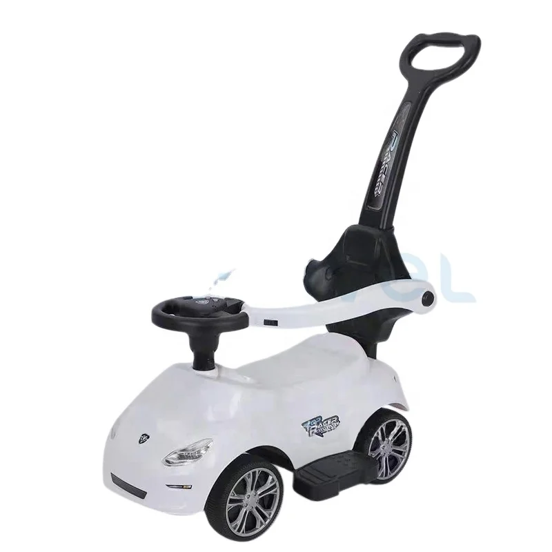 Factory Educational Toy Car for Kids 2 4 Years Plastic Push Bar Canopy Children's Foot to Floor Ride On Car