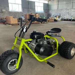 Factory Gasoline Powered 212cc Four Stroke Engine 5 Inch Mini Three Wheel Chain Pedal Go Kart All Terrain Tires 60km/h