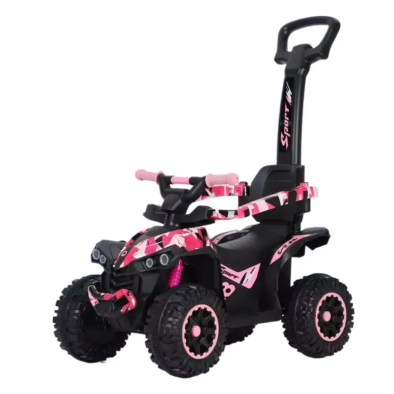 Factory Good Quality Sliding Ride on Kids Slide Car Plastic Stroller Car 4 Wheels Baby Push Walker Toy Car With Push Ba