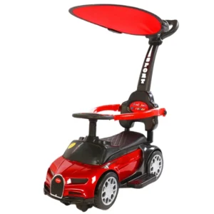 Factory Hot Sell 3 in 1 Children’s Foot Powered 4 Wheel Ride on Push Car with Sunshade Music & Lights Plastic