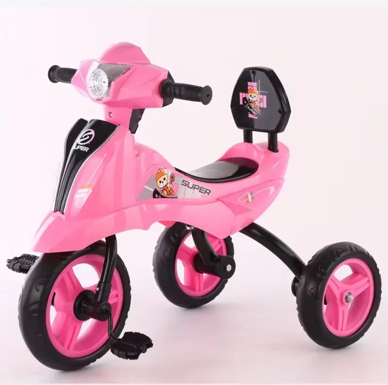 Factory Kids Tricycles Plastic Baby Tricycles with Pushhandle for Children Aged 2 to 4 Years