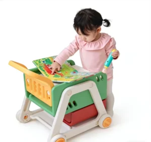 Factory Multifunctional Height Adjustable Baby Walker Pusher Storage Box Wheels Ages 6 Months 3 Years 15kg Load
