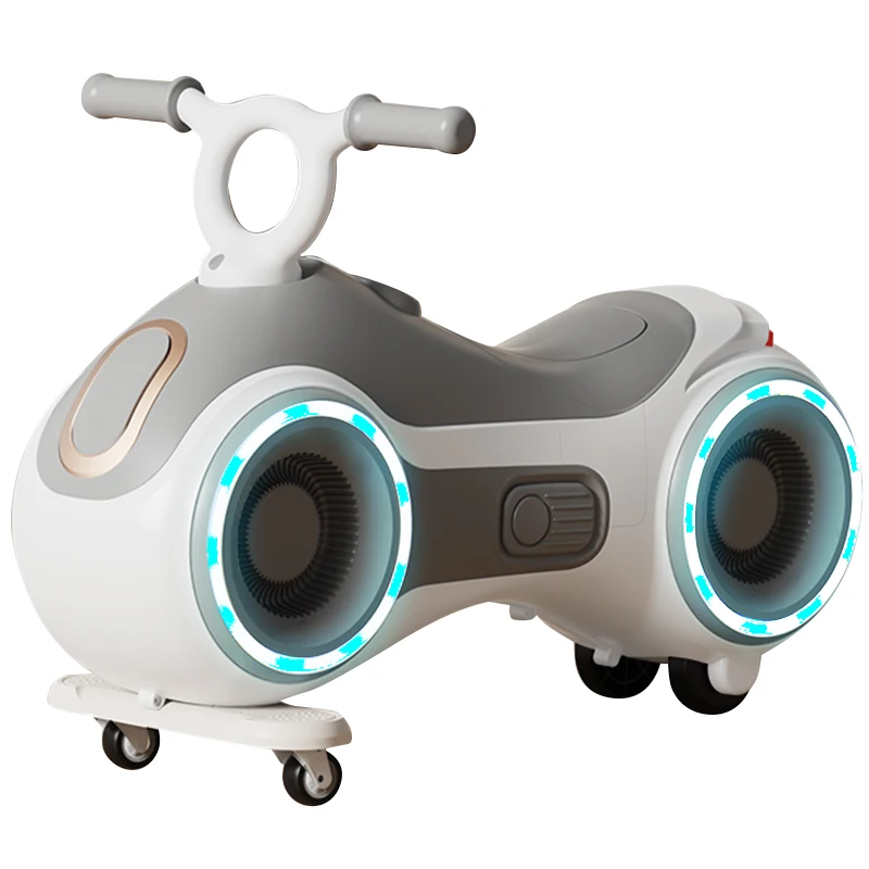 Factory New Model Music Light Baby Swing Car Plastic Kids Electric Sliding Ride on Car for Children to Drive