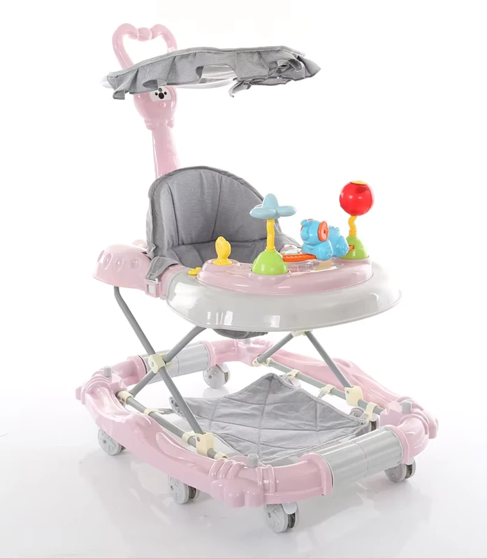 Factory Outlet Newest Foldable Push Baby Walker With Brake New Adjustable Height Small Baby Walker