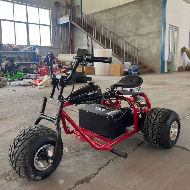 Factory Price Electric Three Wheeled Scooter Mini Off Road Leisure and Racing Vehicle Long Range Electric Drift Kart