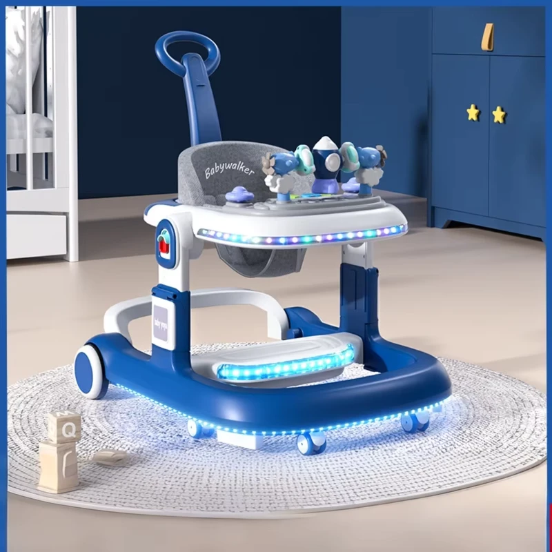 Factory Price Remote Control Baby Electric Walker with Music Lights Foldable Plastic Frame Capacity for Toddlers