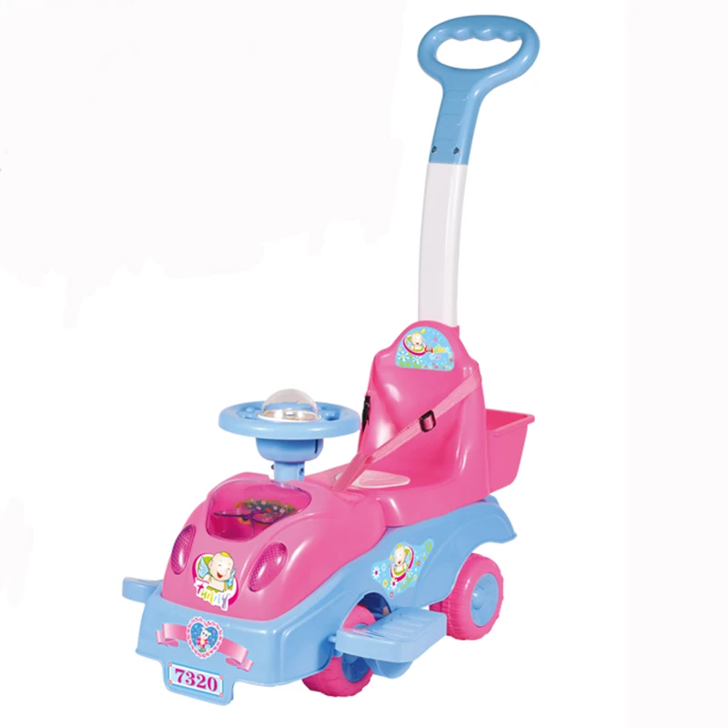 Factory Price Walker Ride on Toy Sliding Car Pushing Cart With Sound Children Swing Car