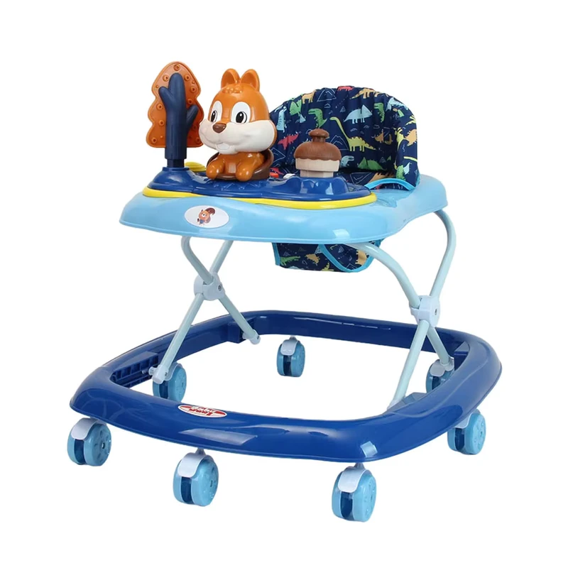 Factory Sale New Design Music Cartoon Folding Toddler Baby Walker with Stopper and Wheels