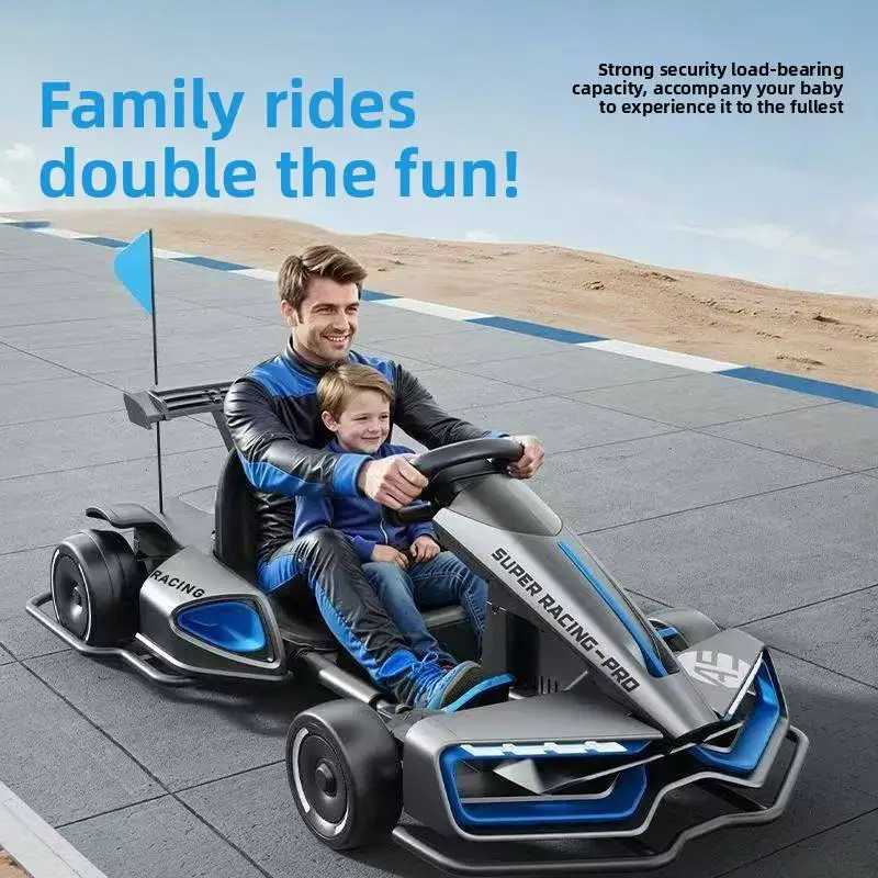 Factory Selling Good Price Kids Four Wheel Electric Drift Toy Car Can Sit Adult 24v14AH Dual-motor Go-kart for Kids to Drive