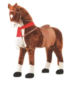 Factory Stuffed Simulation Animal Plush Toy Horse Standing Horse Toy Brown Plush Horse