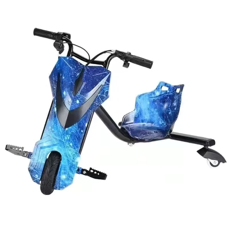 Factory Supplier Drifter Scooter Kids 3 Wheel Electric Drifting Scooter Drift Trike Kart with Led Light
