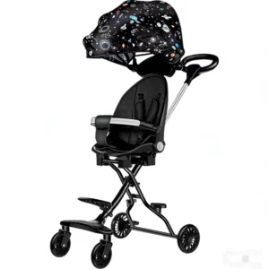 Factory Supply Baby Walking Magic One Button Folding Two Way Children Stroller Aluminum Alloy