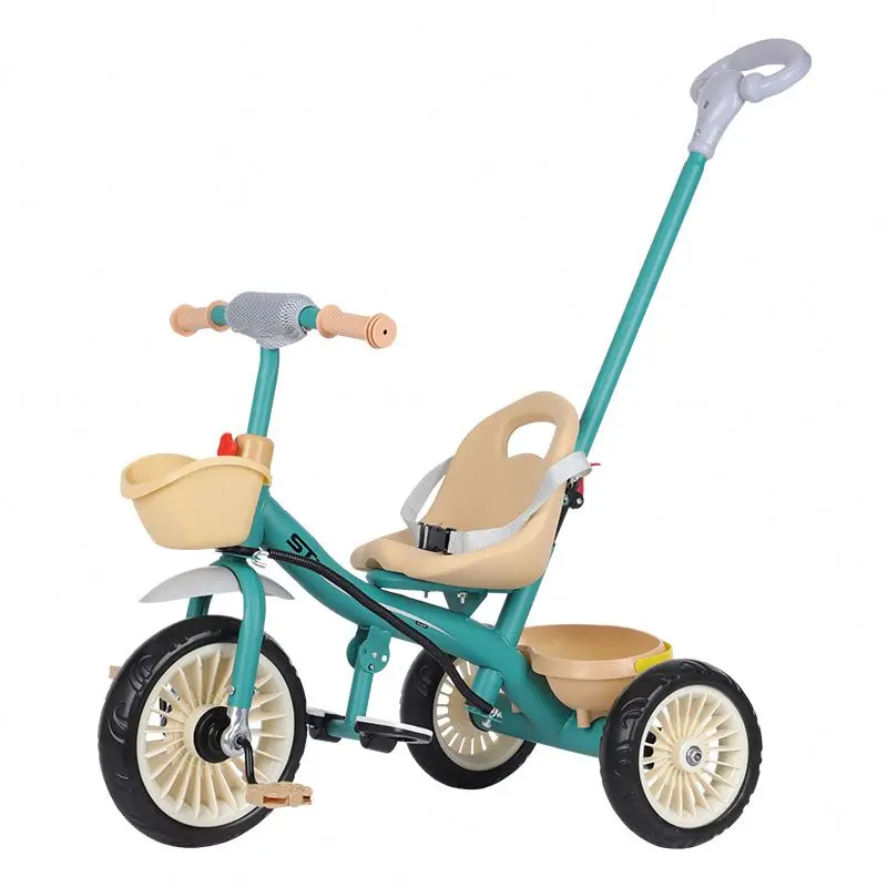 Factory Supply Durable Plastic Kids' Tricycle with Steel Frame and Canopy for Aged 1 6 Years & 2 4 Year Old Babies