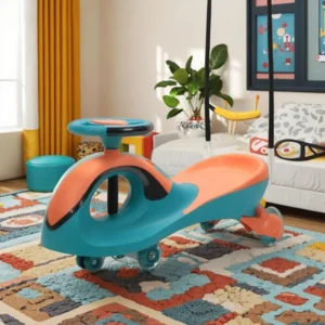 Factory Supply Outdoor 360 Degree Rotating Plastic Swing Car Ride Kids’ Twist Car Toy Baby Swing Car