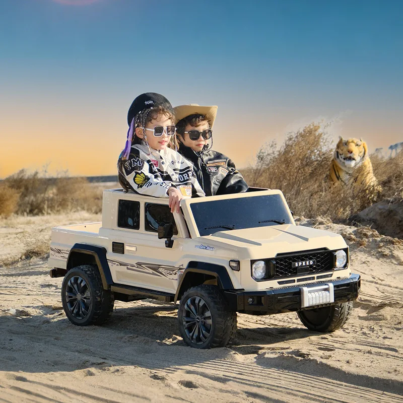 Factory Supply Rechargeable Children's Electric Ride On Car with LED Light & Music Remote Control Vehicle for 2-7 Years Old Kids