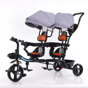 Factory Twin Tricycle Children’s Double seat Bicycle Twin Baby Stroller 1 6 year old Baby Car with Steering Function