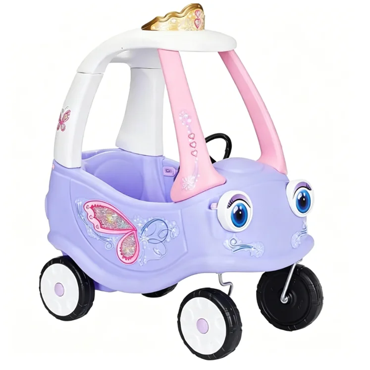 Fairy Cozy Coupe Plastic Ride On Car Large for Ages 18-60 Months