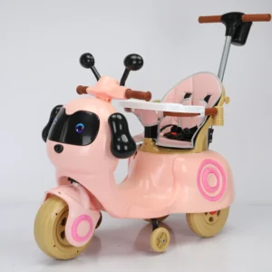 Fancy Kids Electric car Retro Ride On Scooter High Speed Italian Design With Digital Battery Level Indicator
