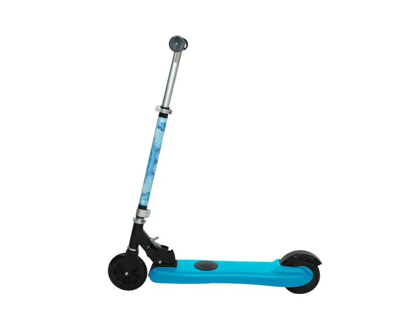 Fashionable Electric Kids 2 Wheel Steel Kick Scooter with Foldable Design and Height Adjustable Features