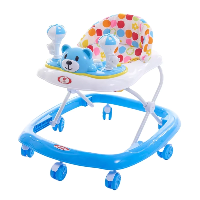 Fcatory Price Kids Learn to Walk Cartoon Musical Baby Walker with Stopper