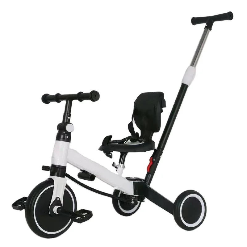 Five in one Multi functional Stroller Tricycle Bicycle Folding Design Kids Featuring Lightweight Portable Pedal System