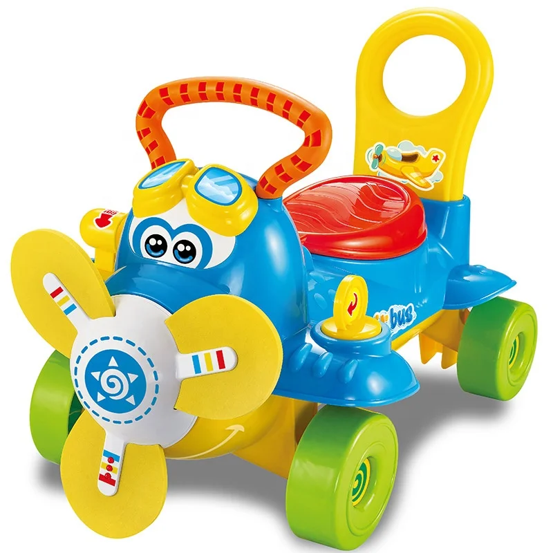 FiveStar Kids Push Cars Plastic Riding Stroller Substitute Walker Toy with Music for Toddlers Baby
