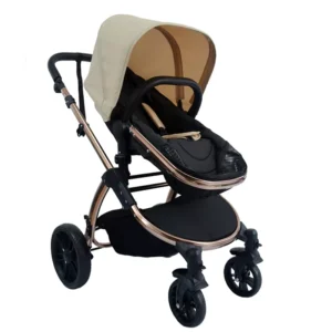 Foldable 2-in-1 Baby Stroller Set with Car Seat Aluminum Frame 600D Fabric for Babies 0-3 Years