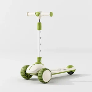 Foldable 3 Wheel Steel & Alloy PU Scooter with LED Light Tricycle & Balance Bike Function for Kids Outdoor Use