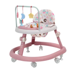 Foldable 3 in 1 Plastic Baby Roller Walker Removable Music Tray Learning Training Activity Baby Walker With Wheels and Stopper