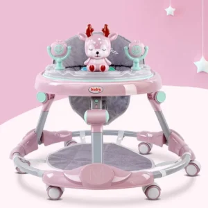 Foldable Adjustment Multi Function Anti Rollover Music Baby Walkers for Children
