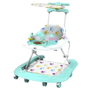 Foldable Baby Walker Music Function Kids’ Learning Stroller for 6 Months 3 Years Featuring Fun Toys Plastic Frame 10KG Load