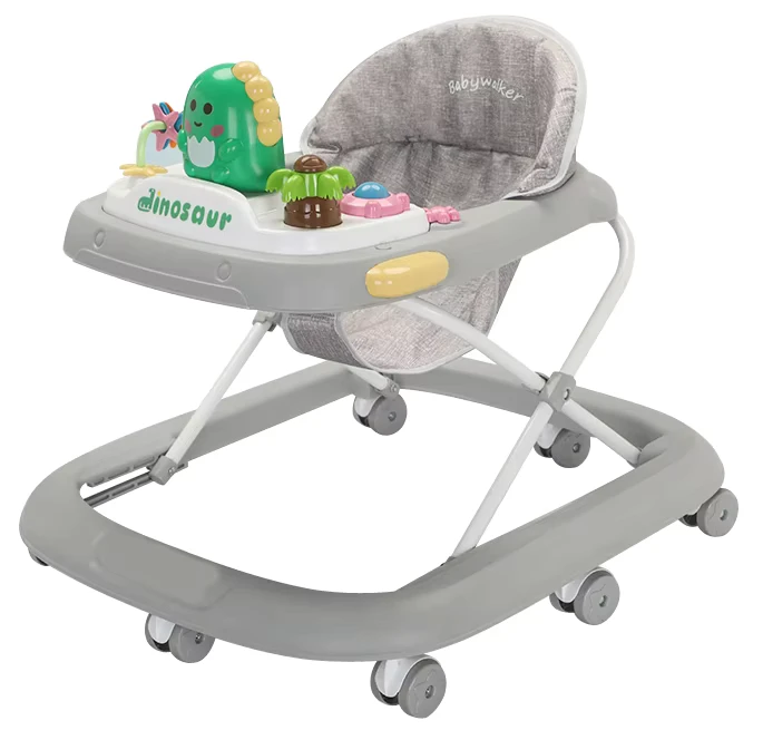 Foldable Baby Walker with Wheels Music & Lights 0 3 Years Safe Learning Toy
