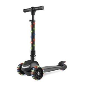 Foldable Children’s Kids Scooter Foot Kick PU Flashing 3 Wheel Scooter for Boy Girl