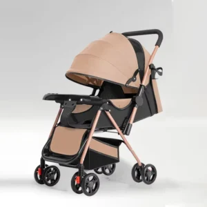 Foldable High Landscape Baby Stroller Lightweight Reversible Push Children’s Car for Newborn to Toddler 0-36 Months