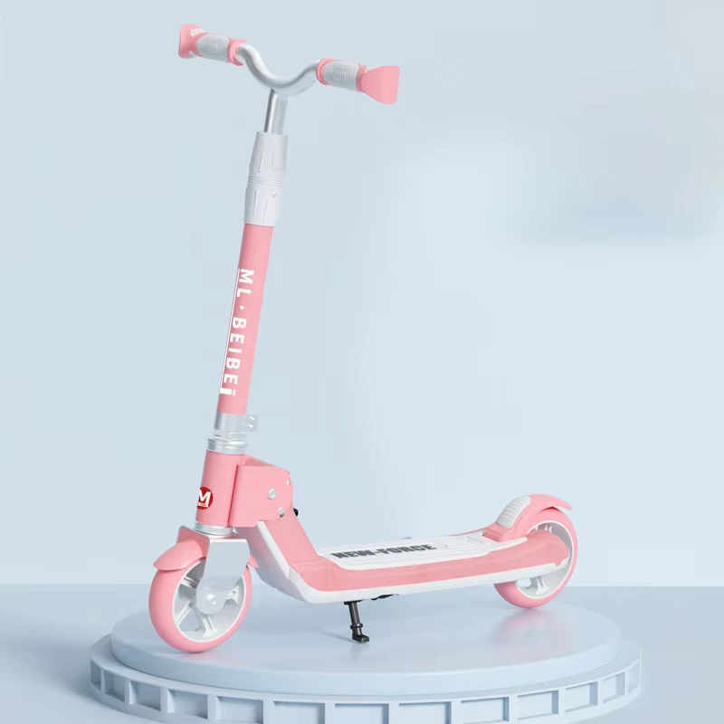 Foldable Kick Scooter for Kids Double Brake System LED Flash Wheels Adjustable Handlebar Boys Girls Teen Scooter