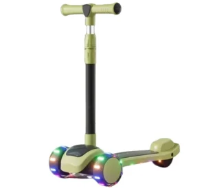 Foldable Kick Scooter for Kids Electronic Roller Skateboard Exercise Toy Three Wheels for Boys Girls Aged 3-12 Years